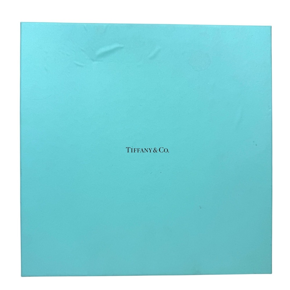 Tiffany & Co. Clear Glass Serving Platter Wedding Etched Design Germany Box *